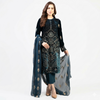 Elegant Embroidered Lawn 3 Piece Suit – Blue