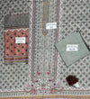 Elegant Grey Printed Dobby Lawn 3 Piece Suit – Lightweight Summer Collection