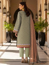 Elegant Grey Printed Dobby Lawn 3 Piece Suit – Lightweight Summer Collection