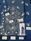 Elegant Embroidered Lawn 3 Piece Suit – Blue
