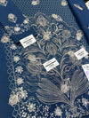 Elegant Embroidered Lawn 3 Piece Suit – Blue