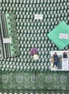 Elegant Green Embroidered Lawn 3 Piece Suit with Cutwork Dupatta for Women