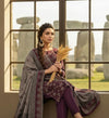 Elegant Maroon Embroidered Printed Lawn 3 Piece Suit with Cutwork Dupatta