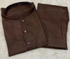 Men’s Brown Wash And Wear Plain Shalwar Kameez – 2 Piece Traditional Suit