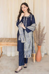 Blue Embroidered Lawn 3-Piece Ensemble