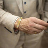 Black & Golden Crystal Bracelet for Men – Adjustable Modern Design