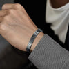 Black & Golden Crystal Bracelet for Men – Adjustable Modern Design